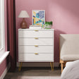 Hong Kong (Gold Hairpin Legs) 4 Drawer Chest