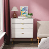 Hong Kong (Gold Hairpin Legs) 4 Drawer Chest