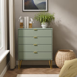 Hong Kong (Gold Hairpin Legs) 4 Drawer Chest