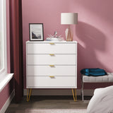 Hong Kong (Gold Hairpin Legs) 4 Drawer Chest