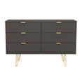 Hong Kong (Gold Hairpin Legs) 6 Drawer Midi Chest