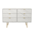 Hong Kong (Gold Hairpin Legs) 6 Drawer Midi Chest
