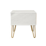 Hong Kong (Gold Hairpin Legs) 1 Drawer Bedside Cabinet  with Legs