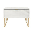 Hong Kong (Gold Hairpin Legs) 1 Drawer Midi Chest with Legs