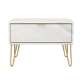 Hong Kong (Gold Hairpin Legs) 1 Drawer Midi Chest with Legs
