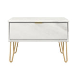 Hong Kong (Gold Hairpin Legs) 1 Drawer Midi Chest with Legs