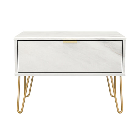 Hong Kong (Gold Hairpin Legs) 1 Drawer Midi Chest with Legs