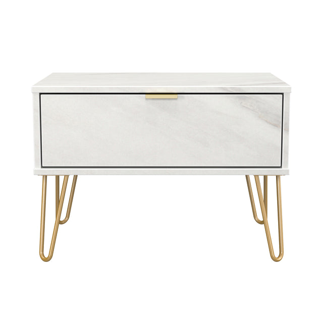 Hong Kong (Gold Hairpin Legs) 1 Drawer Midi Chest with Legs