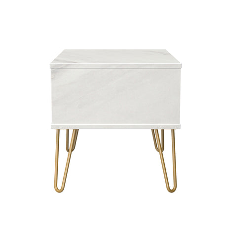 Hong Kong (Gold Hairpin Legs) 1 Drawer Midi Chest with Legs