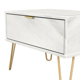 Hong Kong (Gold Hairpin Legs) 1 Drawer Midi Chest with Legs