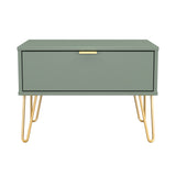Hong Kong (Gold Hairpin Legs) 1 Drawer Midi Chest with Legs