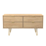 Hong Kong (Gold Hairpin Legs) 4 Drawer Bed Box