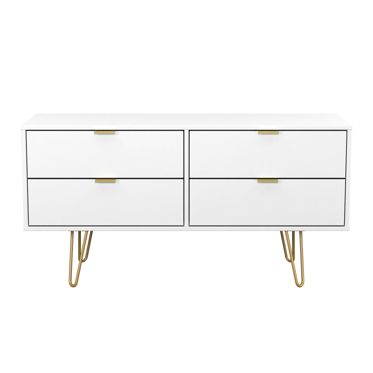 Hong Kong (Gold Hairpin Legs) 4 Drawer Bed Box