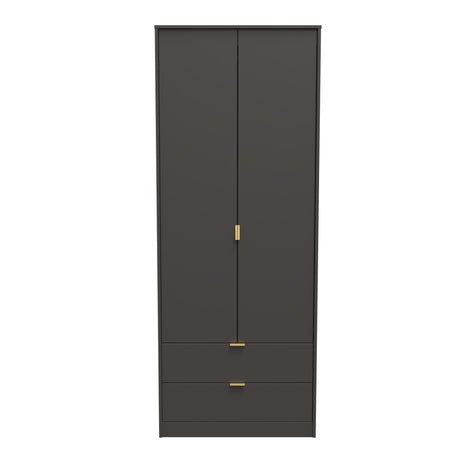 Hong Kong (Gold Hairpin Legs) Tall 2 Drawer Wardrobe