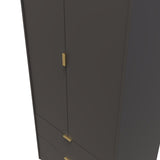 Hong Kong (Gold Hairpin Legs) Tall 2 Drawer Wardrobe