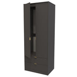 Hong Kong (Gold Hairpin Legs) Tall 2 Drawer Wardrobe