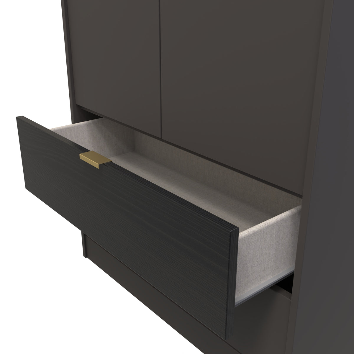 Hong Kong (Gold Hairpin Legs) Tall 2 Drawer Wardrobe