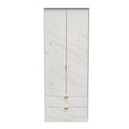 Hong Kong (Gold Hairpin Legs) Tall 2 Drawer Wardrobe