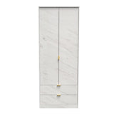 Hong Kong (Gold Hairpin Legs) Tall 2 Drawer Wardrobe