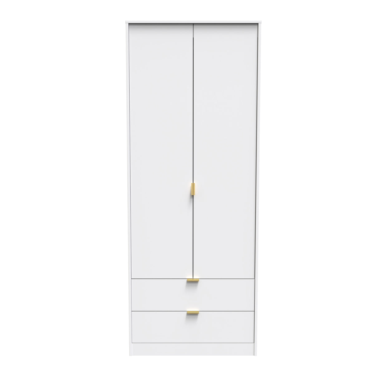 Hong Kong (Gold Hairpin Legs) Tall 2 Drawer Wardrobe