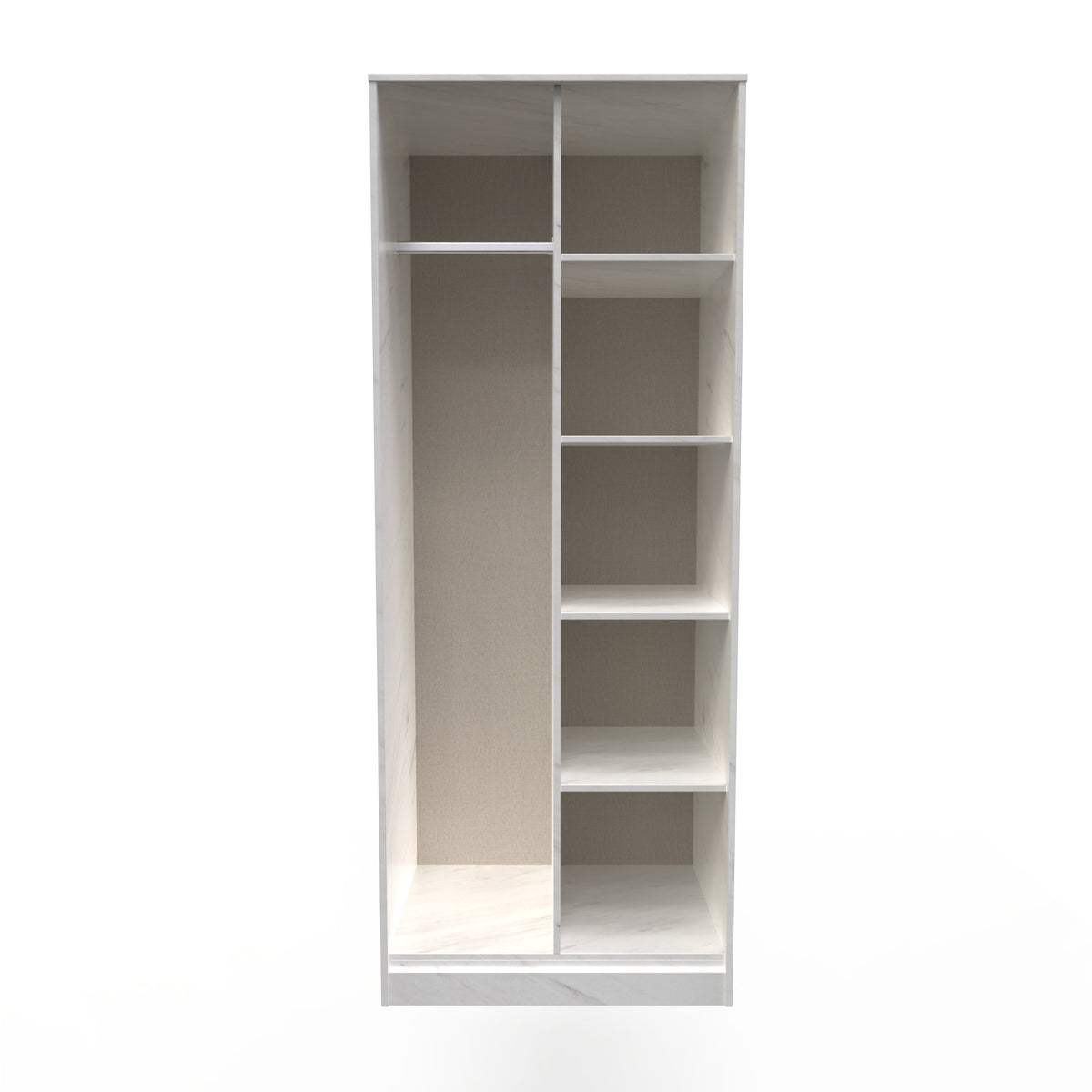 Hong Kong (Gold Hairpin Legs) Tall Open Wardrobe