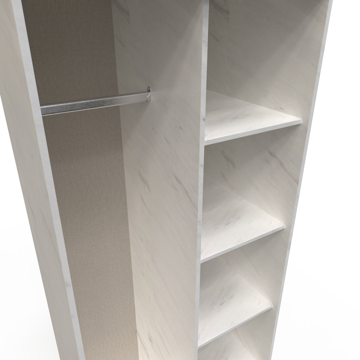 Hong Kong (Gold Hairpin Legs) Tall Open Wardrobe