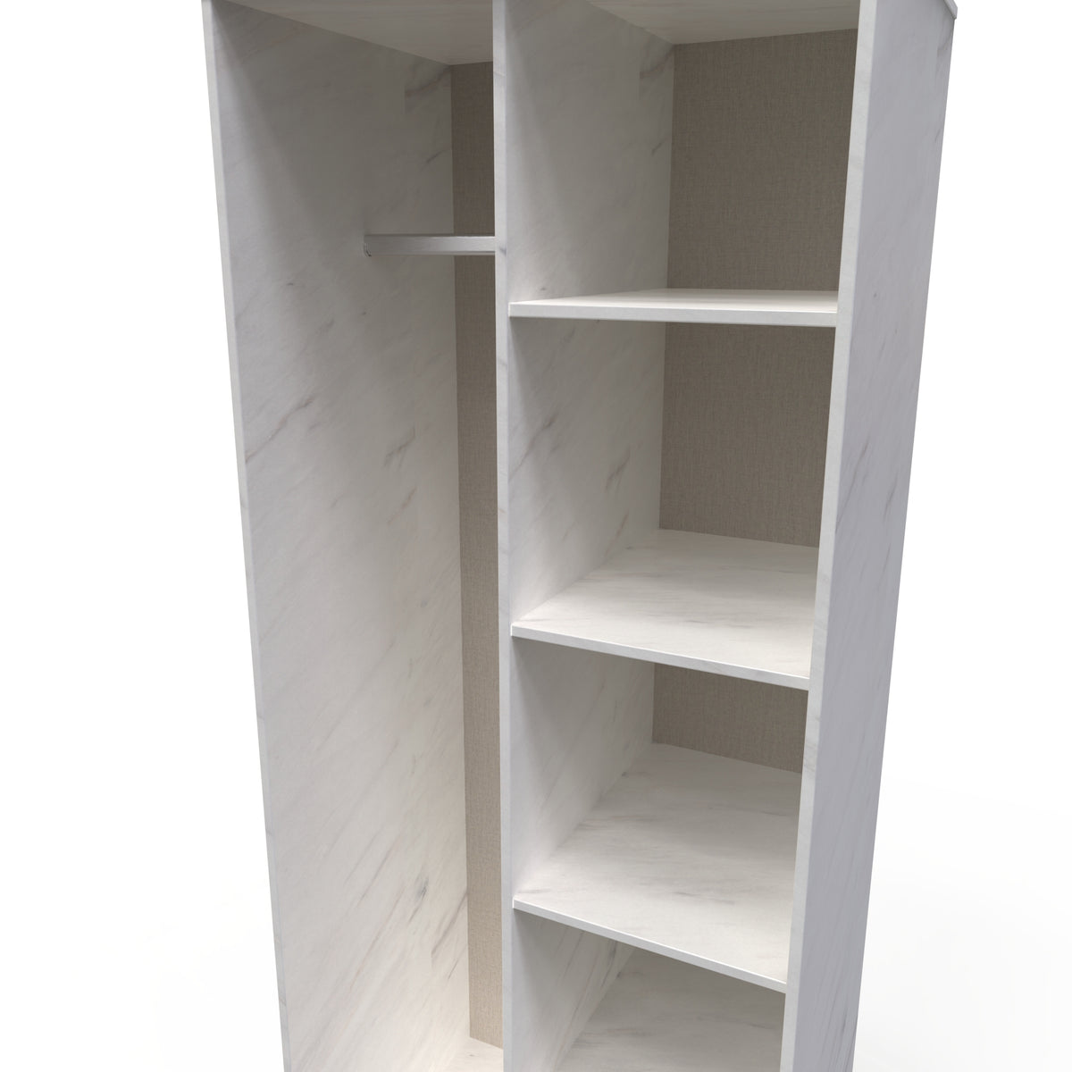Hong Kong (Gold Hairpin Legs) Tall Open Wardrobe