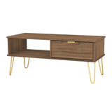 Hong Kong (Gold Hairpin Legs) 1 Drawer Coffee Table