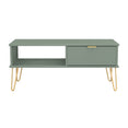 Hong Kong (Gold Hairpin Legs) 1 Drawer Coffee Table