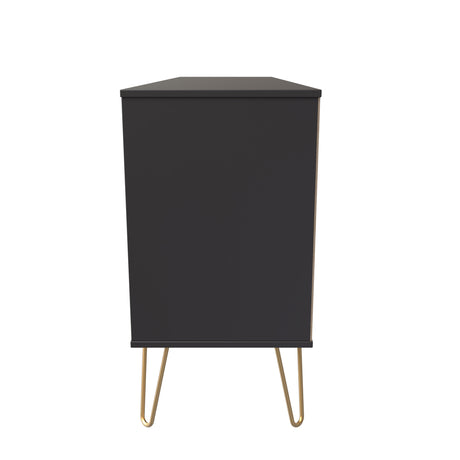 Hong Kong (Gold Hairpin Legs) 6 Drawer TV Unit with legs