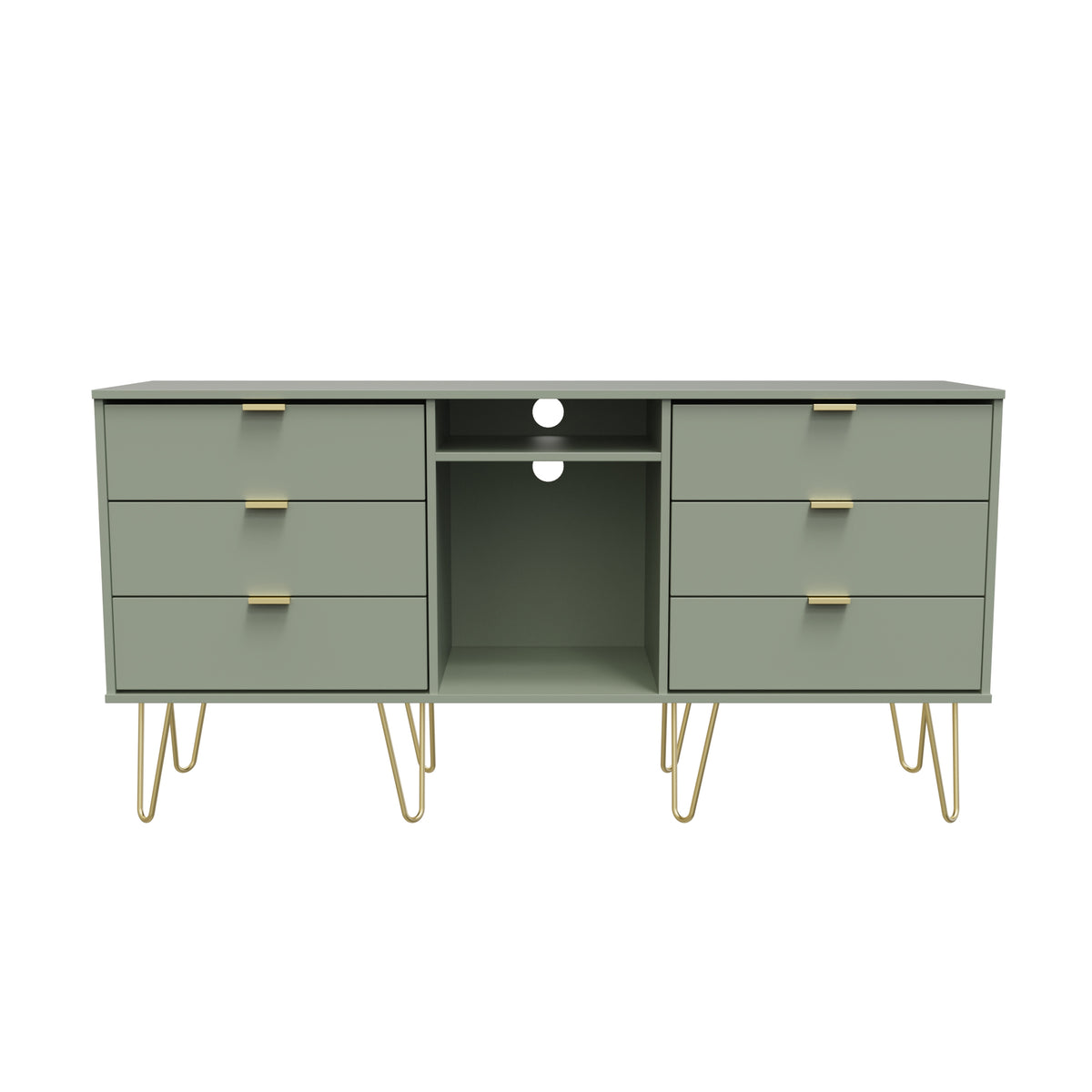 Hong Kong 6 Drawer TV Unit with legs
