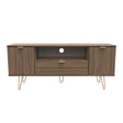 Hong Kong (Gold Hairpin Legs) 2 Door 1 Drawer Wide TV Unit