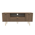 Hong Kong (Gold Hairpin Legs) 2 Door 1 Drawer Wide TV Unit
