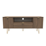 Hong Kong (Gold Hairpin Legs) 2 Door 1 Drawer Wide TV Unit