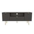 Hong Kong (Gold Hairpin Legs) 2 Door 1 Drawer Wide TV Unit