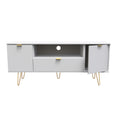 Hong Kong (Gold Hairpin Legs) 2 Door 1 Drawer Wide TV Unit
