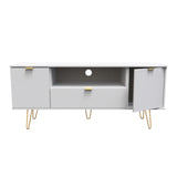 Hong Kong (Gold Hairpin Legs) 2 Door 1 Drawer Wide TV Unit