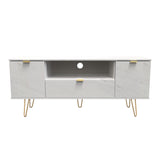 Hong Kong (Gold Hairpin Legs) 2 Door 1 Drawer Wide TV Unit