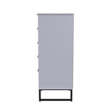 Hong Kong (Black Sleigh Legs) 5 Drawer Bedside Cabinet