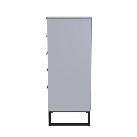 Hong Kong (Black Sleigh Legs) 5 Drawer Bedside Cabinet