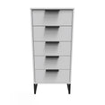 Hong Kong (Black Sleigh Legs) 5 Drawer Bedside Cabinet