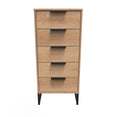 Hong Kong (Black Sleigh Legs) 5 Drawer Bedside Cabinet