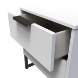 Hong Kong (Black Sleigh Legs) 2 Drawer Bedside Cabinet