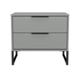 Hong Kong (Black Sleigh Legs) 2 Drawer Midi Chest