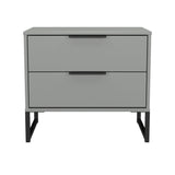 Hong Kong (Black Sleigh Legs) 2 Drawer Midi Chest