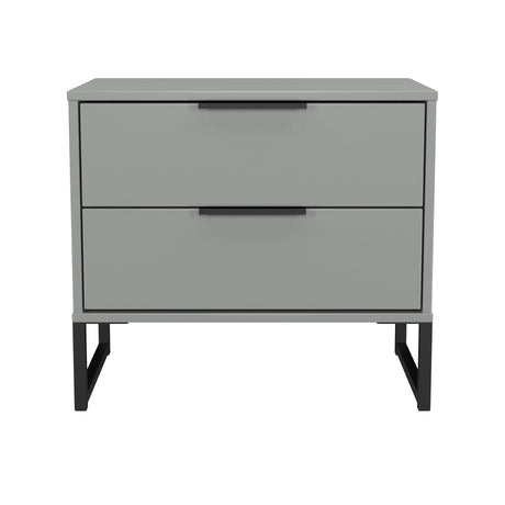 Hong Kong (Black Sleigh Legs) 2 Drawer Midi Chest