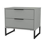 Hong Kong (Black Sleigh Legs) 2 Drawer Midi Chest