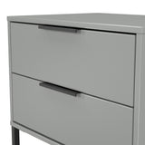 Hong Kong (Black Sleigh Legs) 2 Drawer Midi Chest