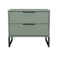 Hong Kong (Black Sleigh Legs) 2 Drawer Midi Chest