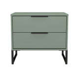 Hong Kong (Black Sleigh Legs) 2 Drawer Midi Chest